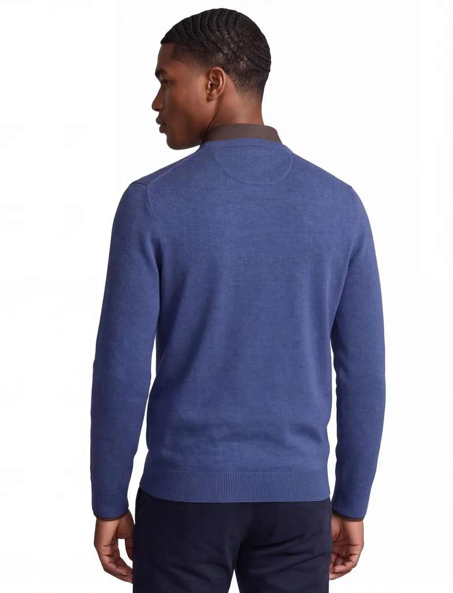 Polo Ralph Lauren trui ronde hals blauw 100% wol