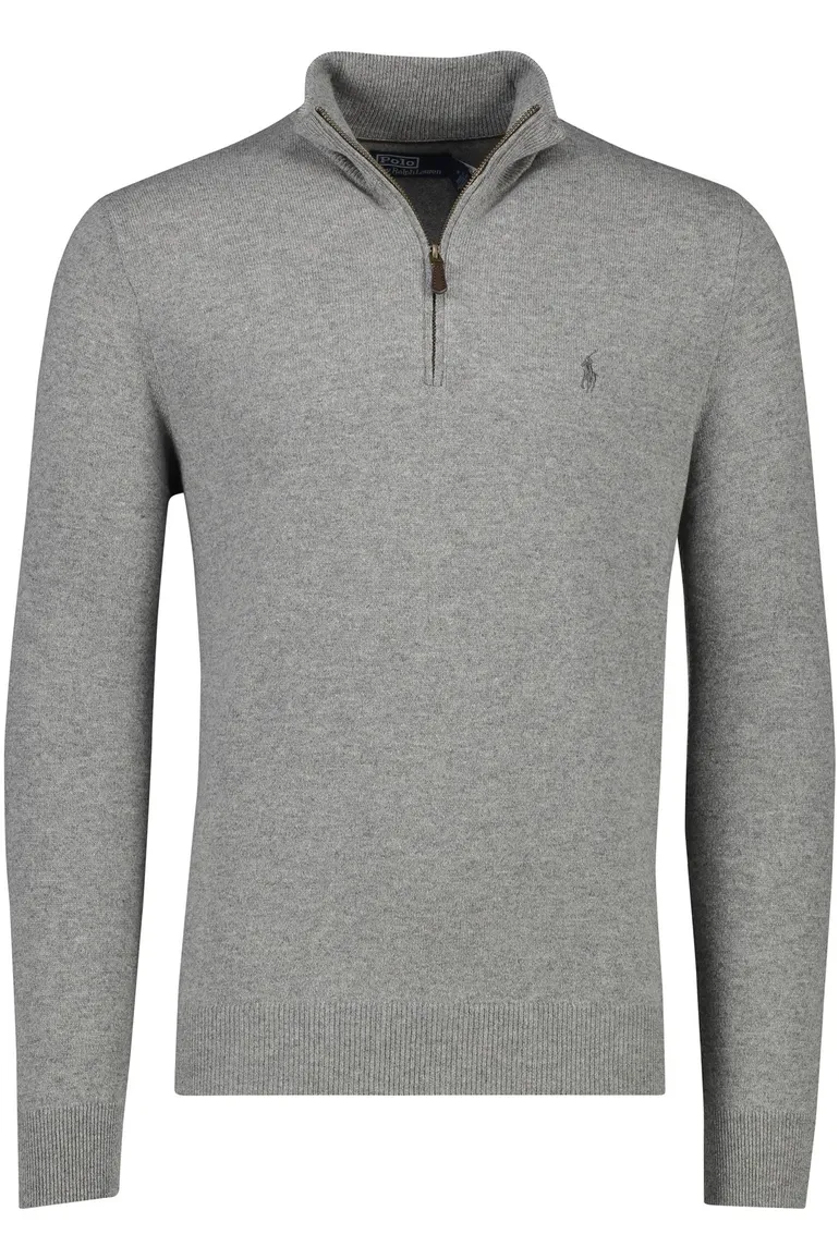Polo Ralph Lauren trui opstaande kraag grijs wol