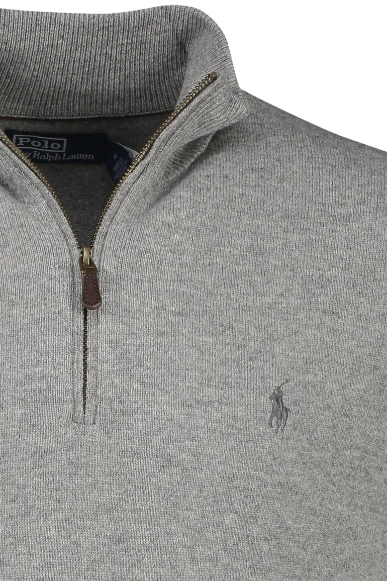 Polo Ralph Lauren trui opstaande kraag grijs wol
