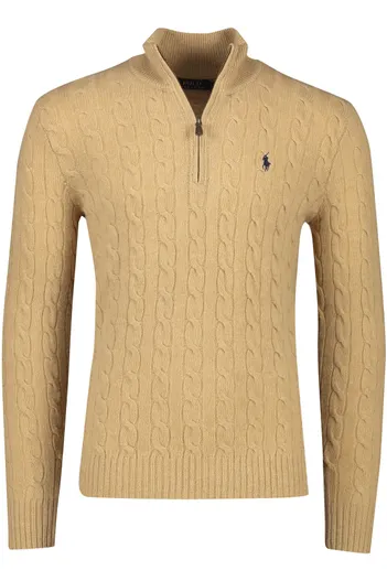 Polo Ralph Lauren Polo Ralph Lauren trui halfzip beige wol