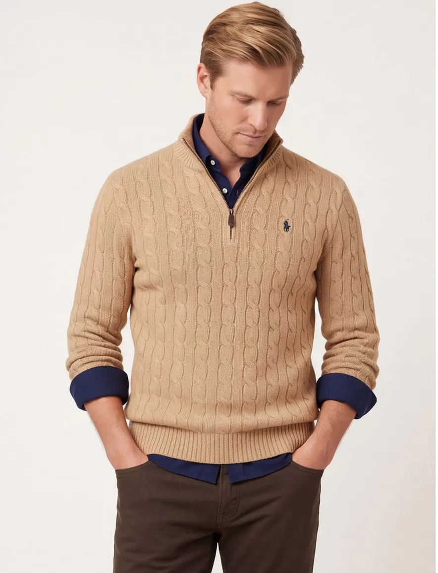 Polo Ralph Lauren trui beige rits