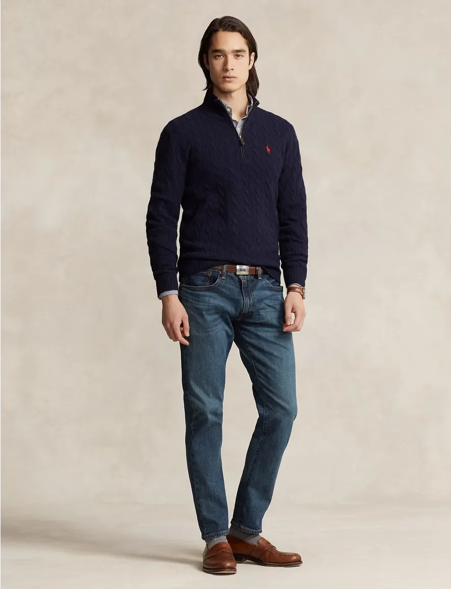Polo Ralph Lauren trui donkerblauw rits
