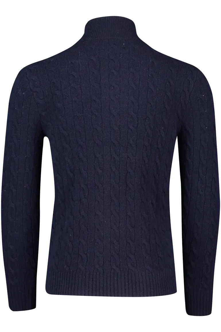 Polo Ralph Lauren trui halfzip navy wol