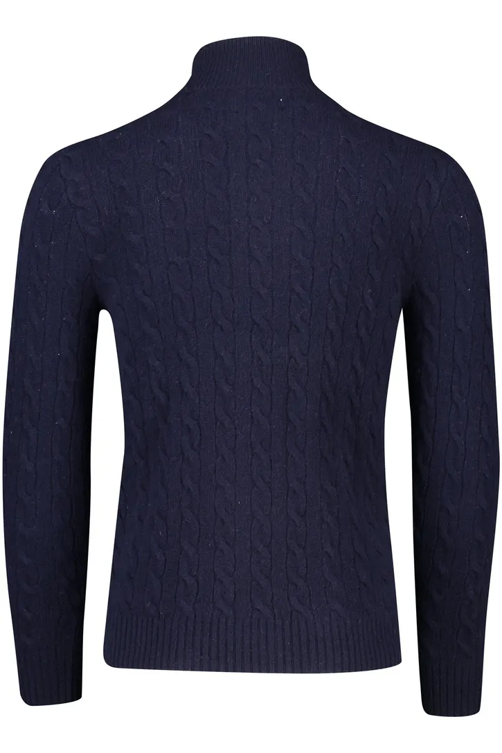 Polo Ralph Lauren trui wol halfzip navy