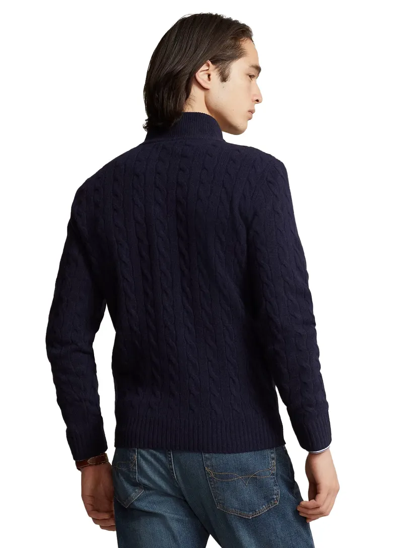 Polo Ralph Lauren trui wol halfzip navy