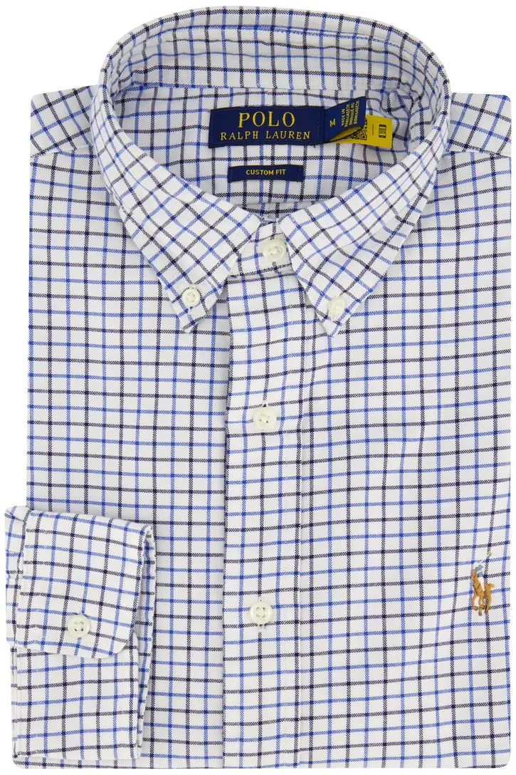 Polo Ralph Lauren Custom Fit overhemd lichtblauw geruit