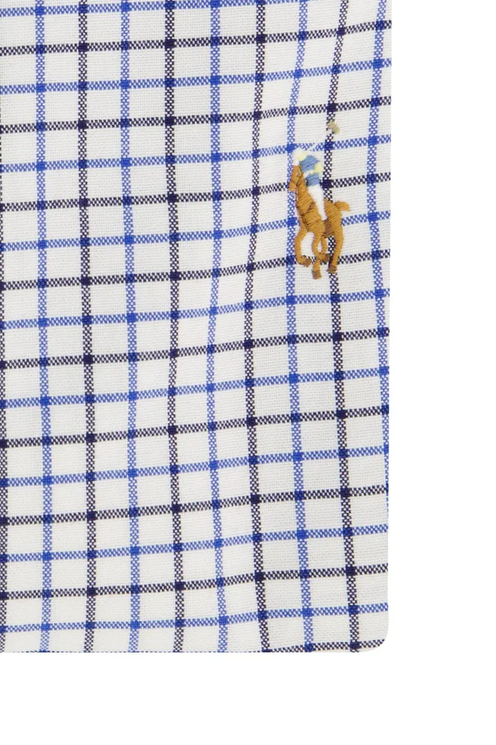 Polo Ralph Lauren Custom Fit overhemd lichtblauw geruit