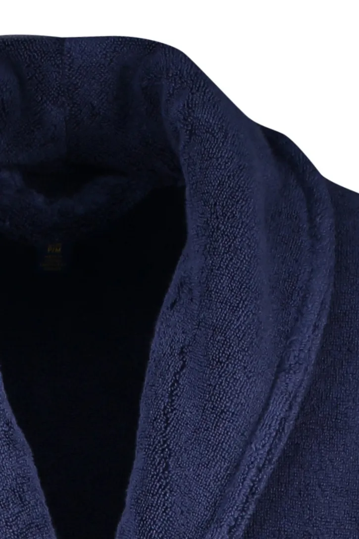 Katoenen Polo Ralph Lauren badjas donkerblauw