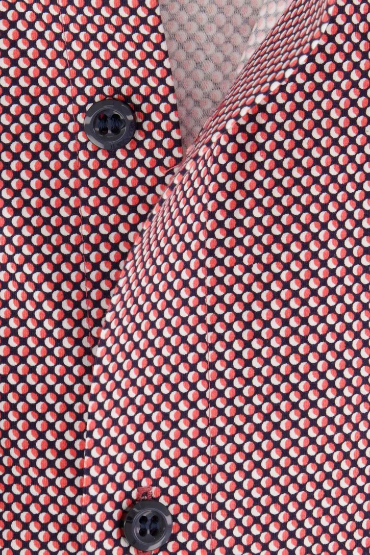 Olymp overhemd Level Five extra slim fit rood geprint katoen