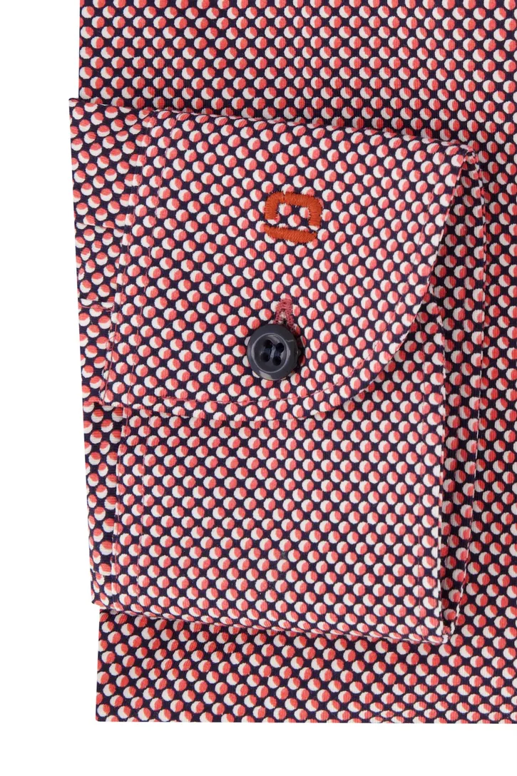 Olymp overhemd Level Five extra slim fit rood geprint katoen