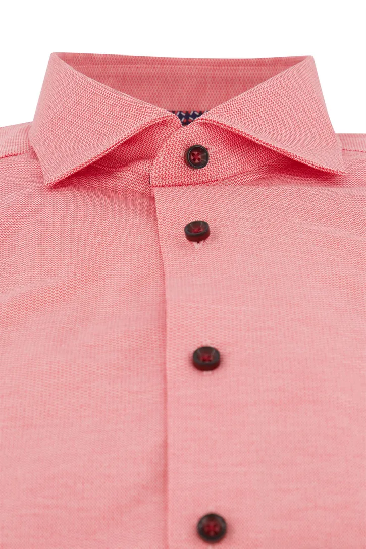 Olymp Luxor 24/Seven overhemd Modern Fit roze effen katoen