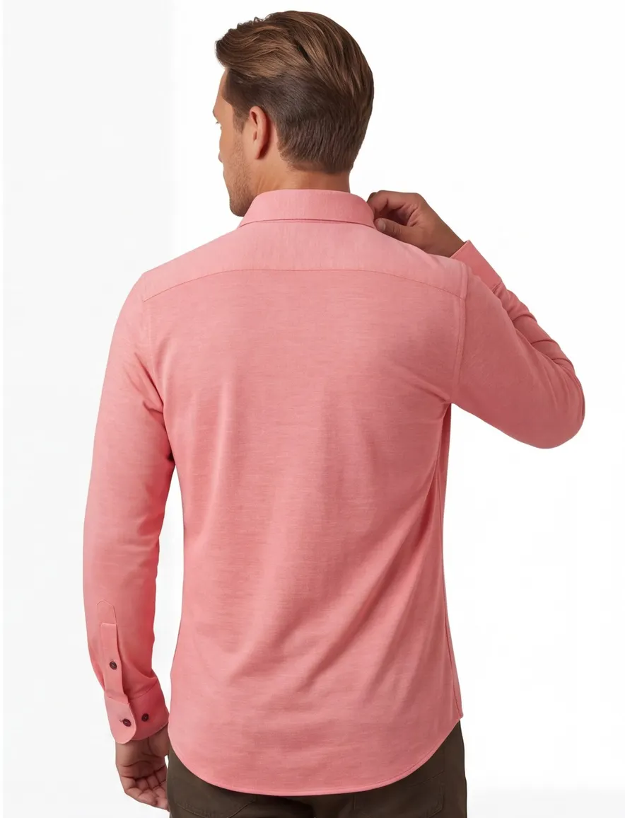 Overhemd Olymp wide spread roze/rood