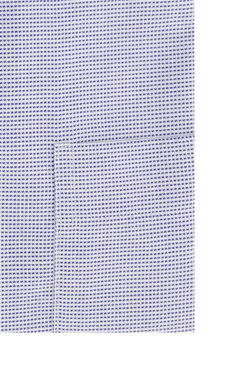 Korte mouw overhemd Eterna blauw geprint