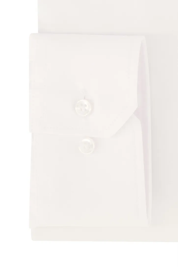 Katoenen Eterna overhemd Modern Fit wit strijkvrij