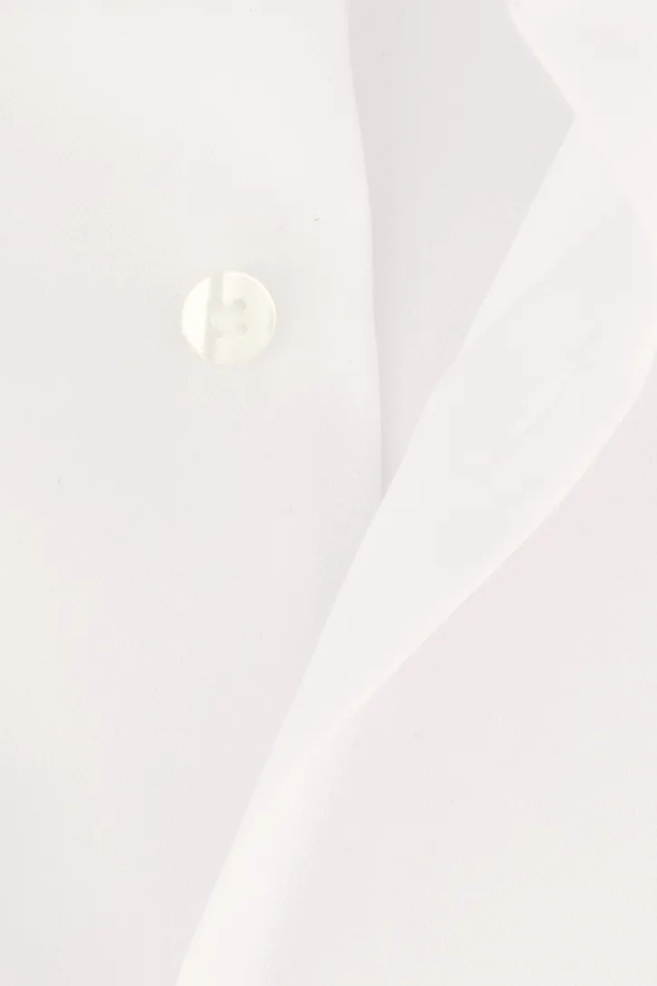 Eterna katoenen overhemd strijkvrij Comfort Fit wit button-down