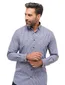 Eterna business overhemd Modern Fit donkerblauw en wit geruit katoen