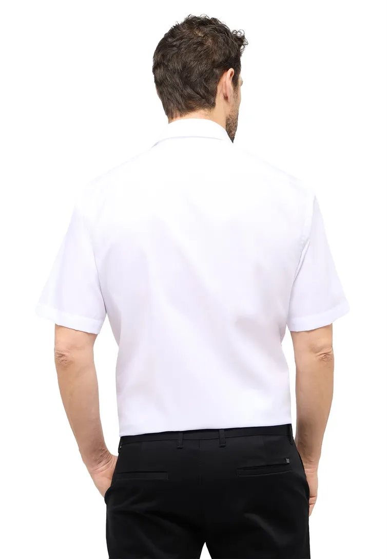 Eterna overhemd katoen korte mouw Comfort Fit wit