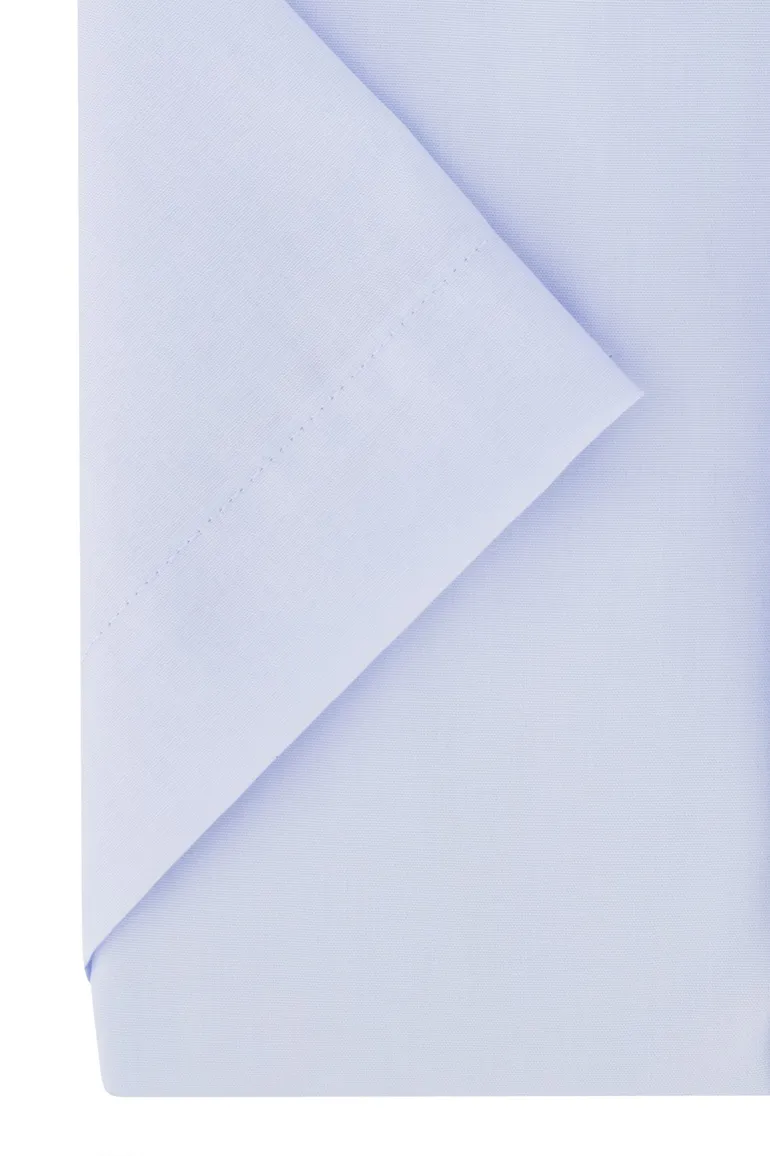 Eterna Comfort Fit lichtblauw overhemd katoen korte mouw