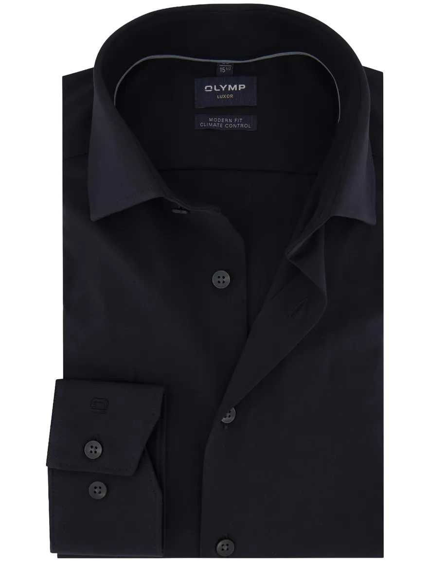 business overhemd zwart Olymp Luxor Modern Fit
