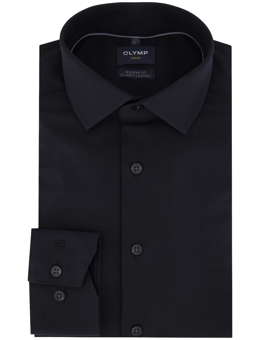 business overhemd zwart Olymp Luxor Modern Fit