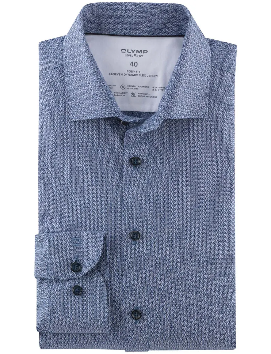 OLYMP Level Five 24/Seven blauw geprint
