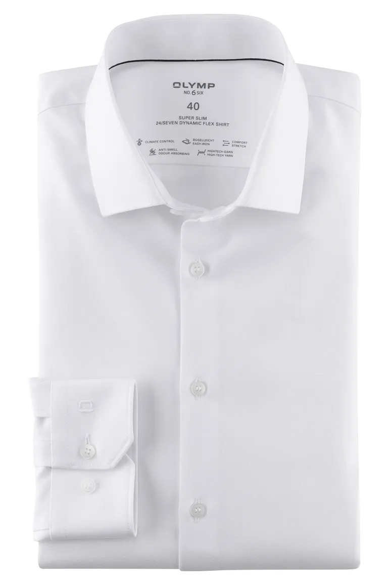 Olymp overhemd extra slim fit wit effen katoen