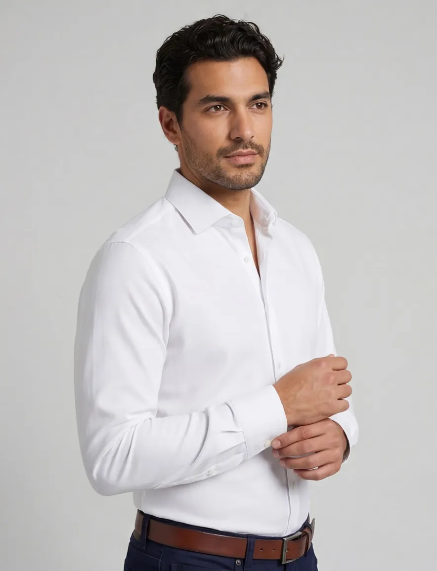 Olymp overhemd extra slim fit wit effen katoen