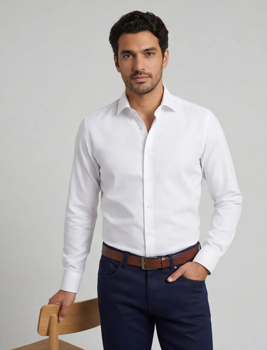 Olymp overhemd extra slim fit wit effen katoen