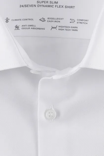 Olymp overhemd extra slim fit wit effen katoen