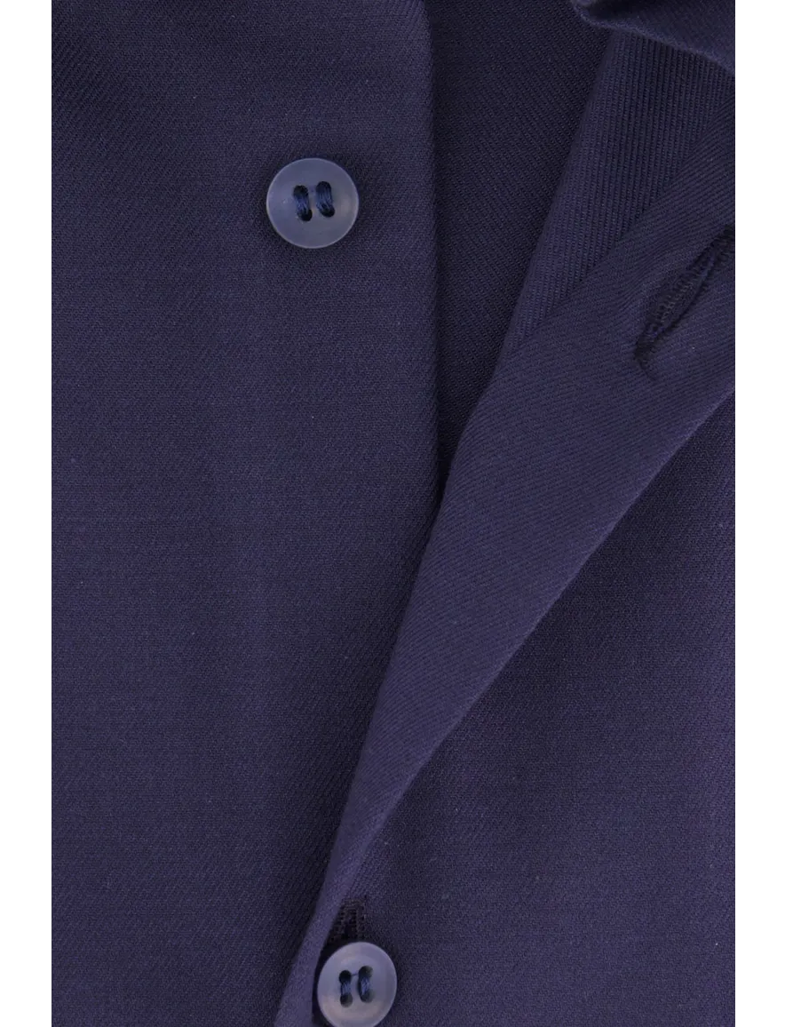 business overhemd Olymp donkerblauw effen katoen, polyester, stretch extra slanke fit