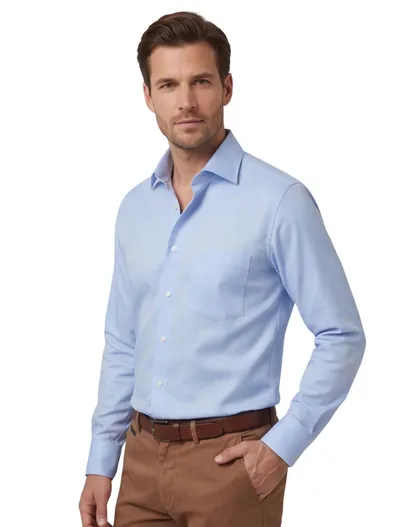 Olymp Olymp overhemd Luxor Comfort Fit wijde fit lichtblauw strijkvrij