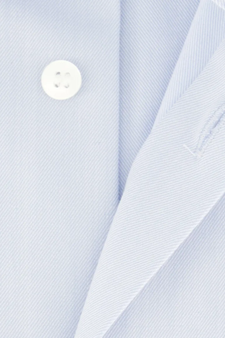 business overhemd Olymp lichtblauw effen katoen, polyester, stretch slim fit