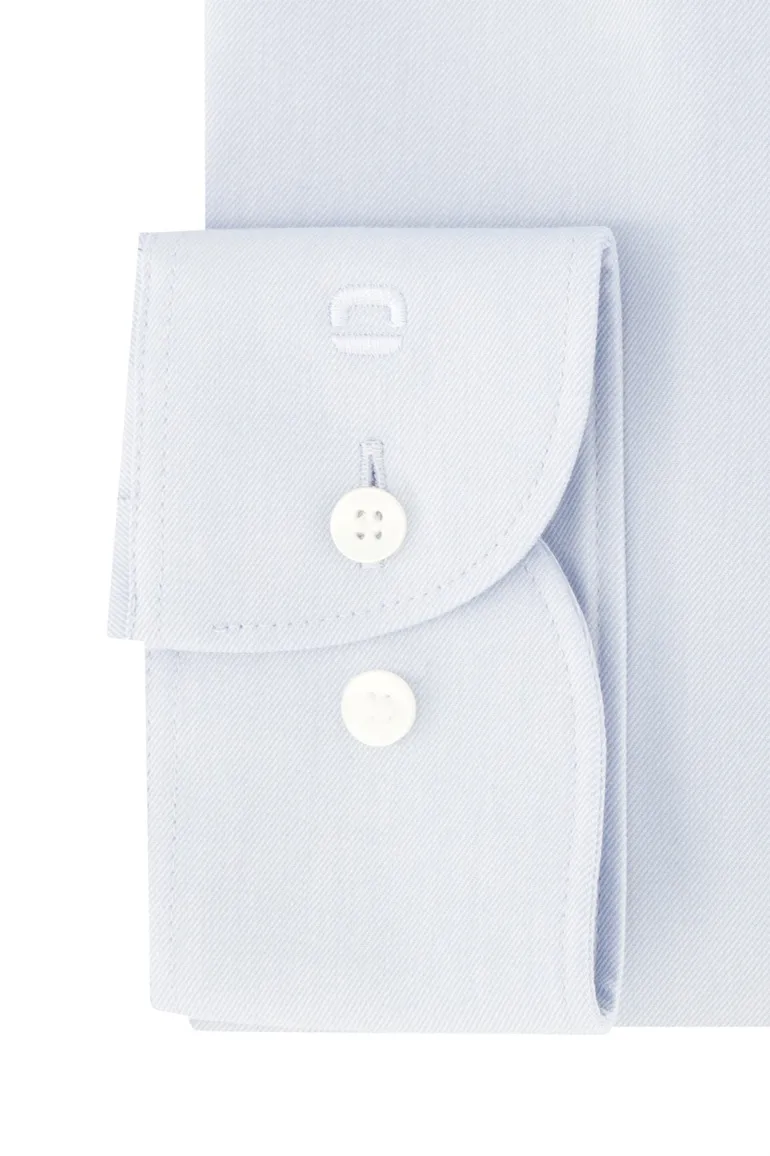 business overhemd Olymp lichtblauw effen katoen, polyester, stretch slim fit