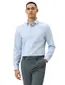 Olymp overhemd slim fit effen lichtblauw katoen