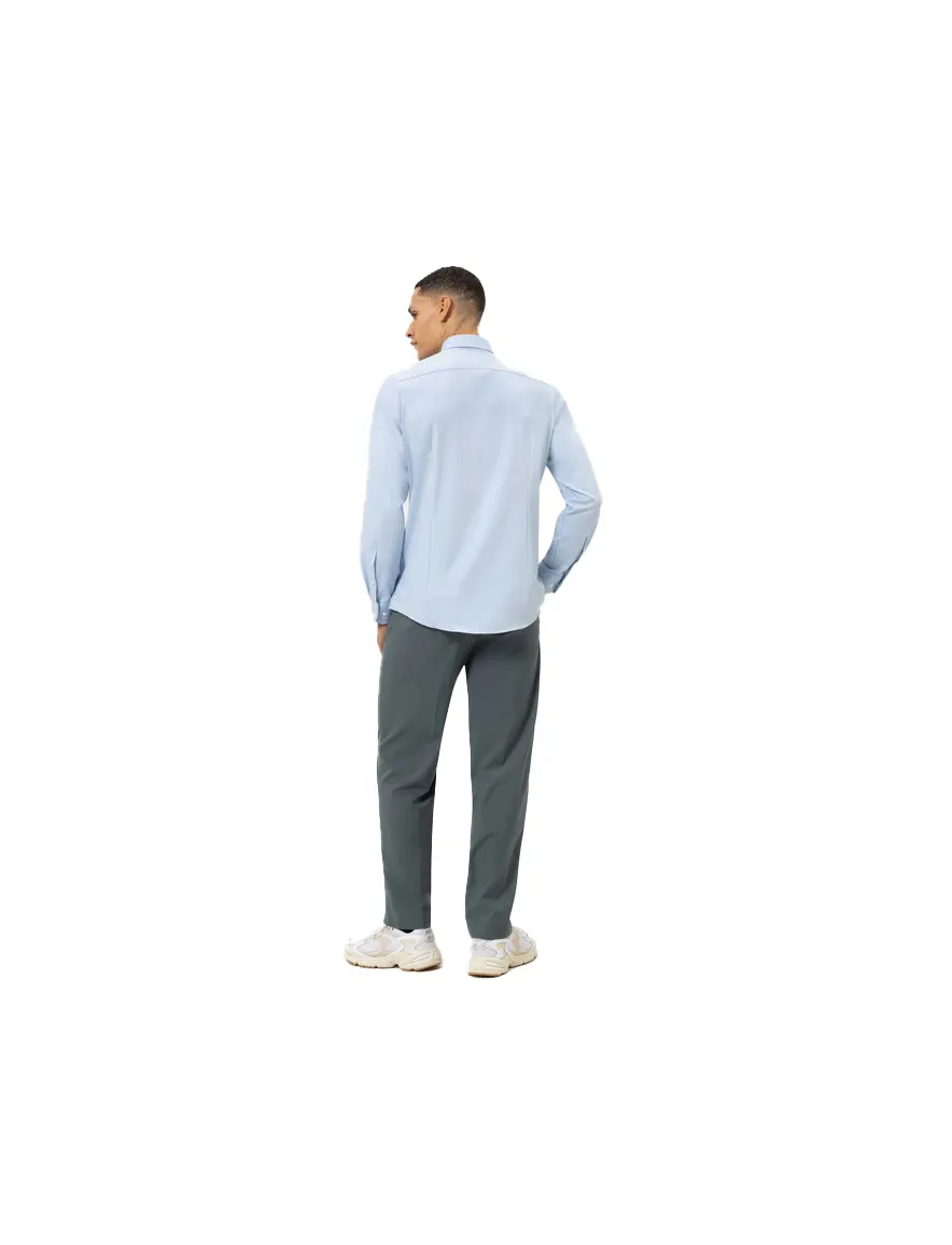 Olymp overhemd slim fit effen lichtblauw katoen