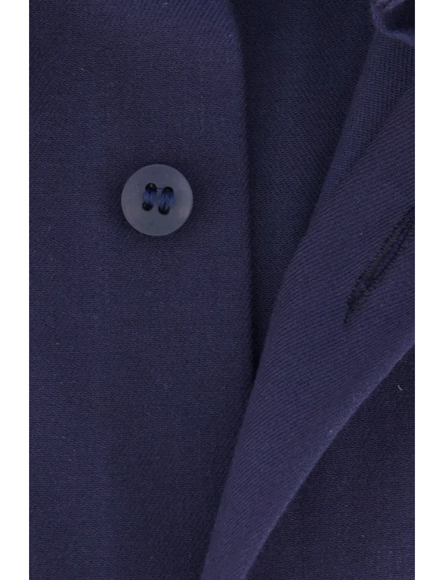 Olymp overhemd slim fit effen donkerblauw katoen