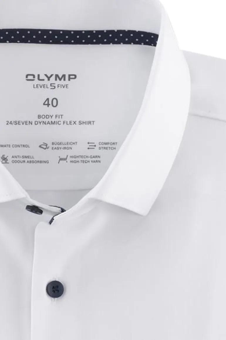 Olymp overhemd wit Level 5 normale fit katoen
