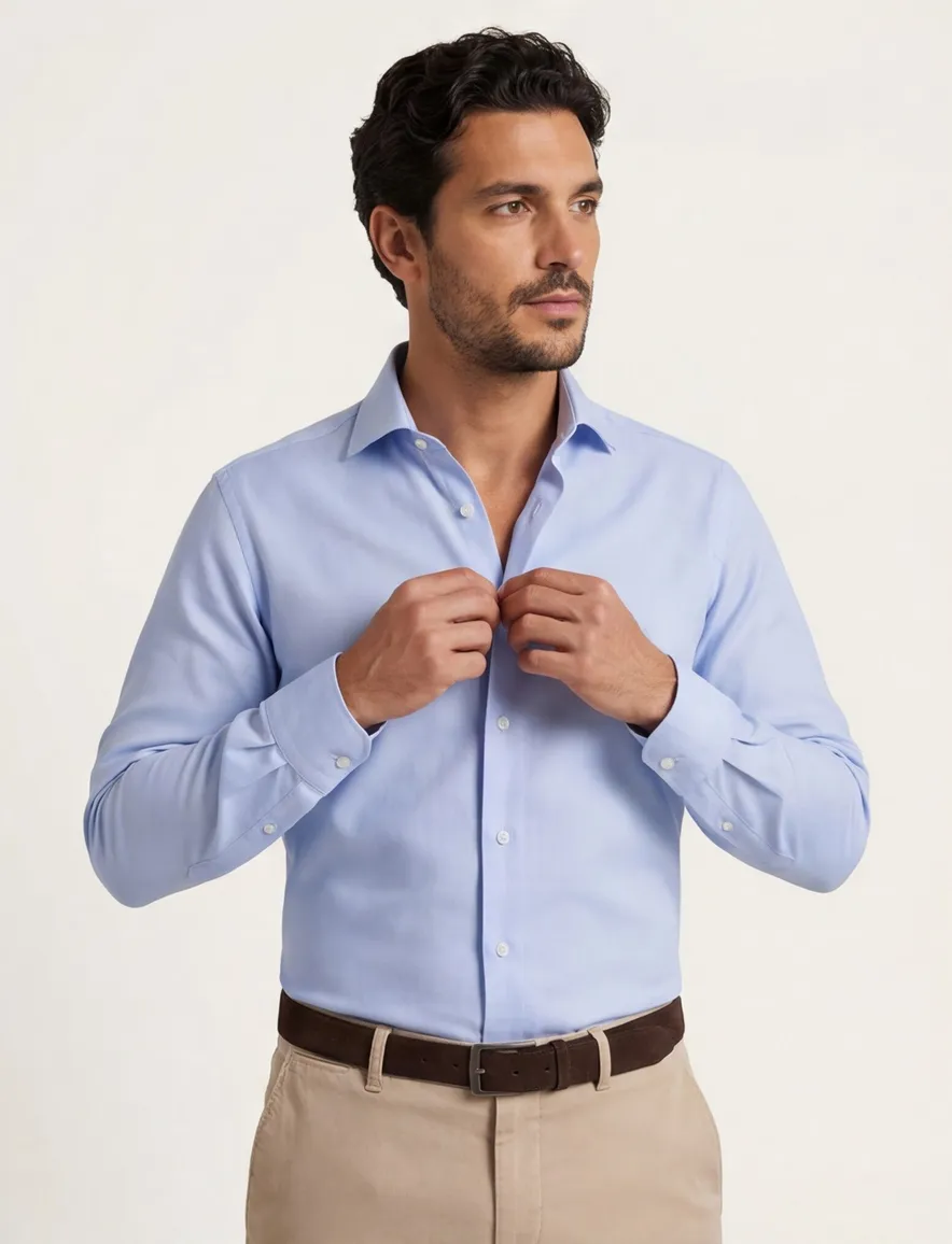 Olymp overhemd body fit blauw