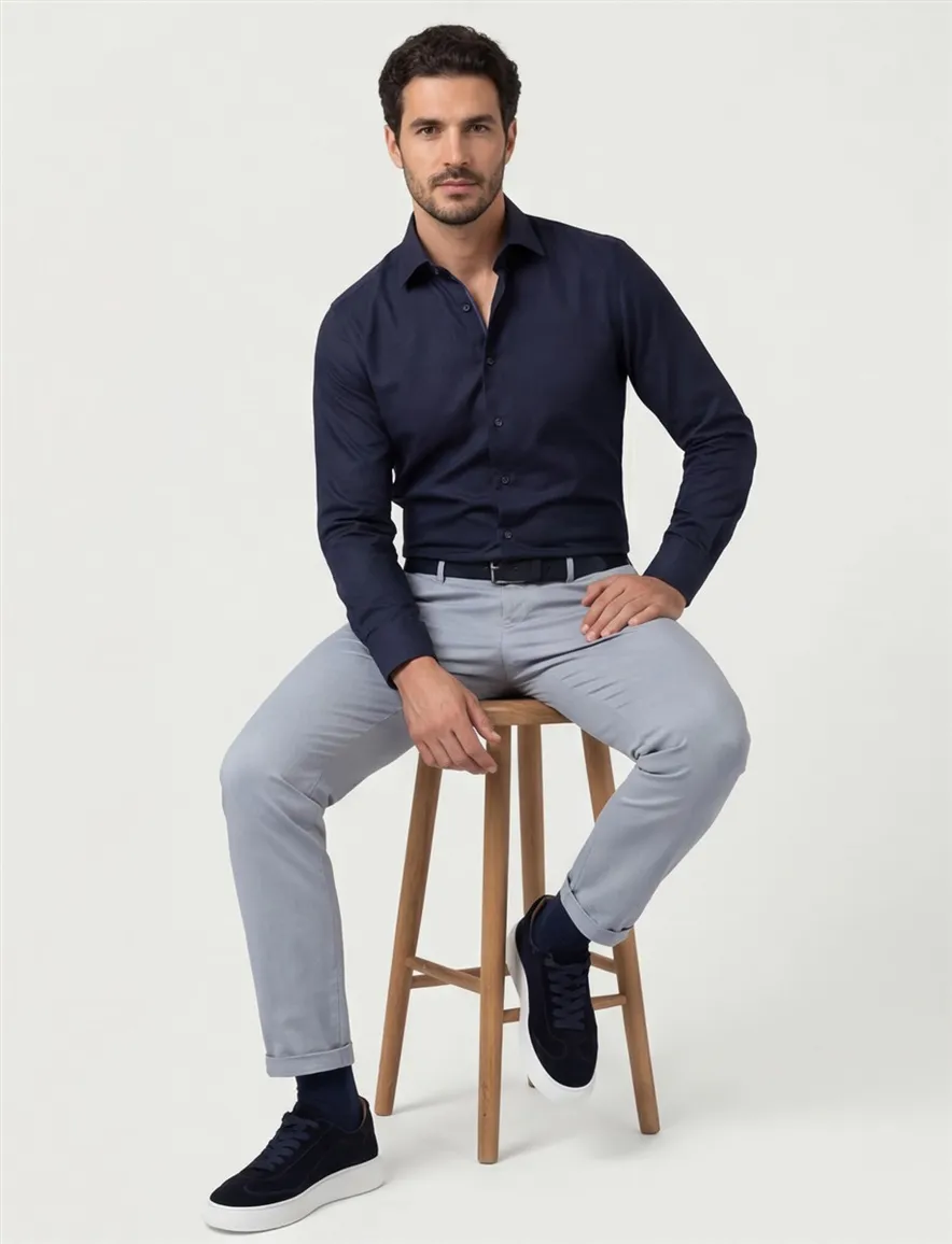 Olymp overhemd donkerblauw Body Fit