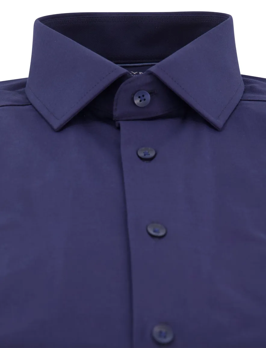 Olymp Luxor Modern Fit overhemd korte mouw donkerblauw