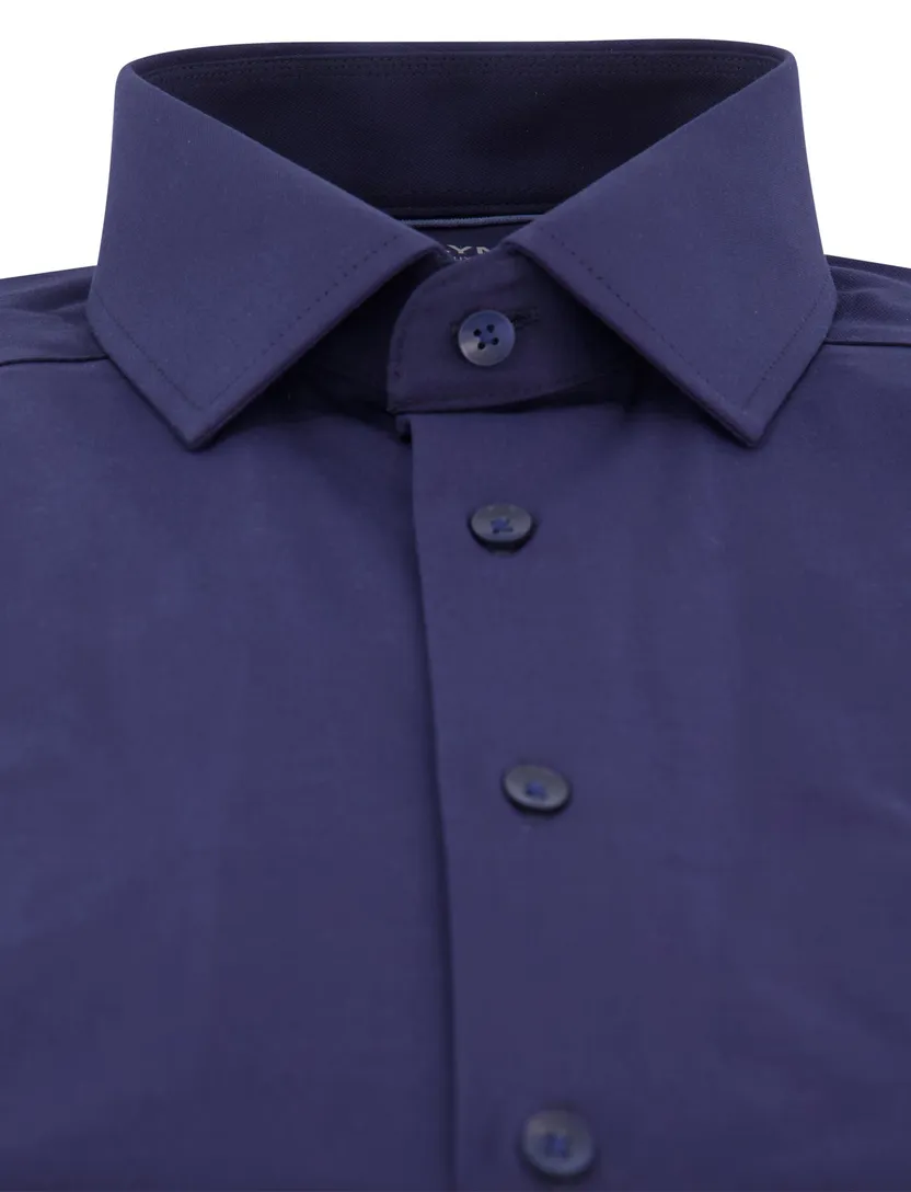 overhemd korte mouw Olymp Luxor Modern Fit donkerblauw