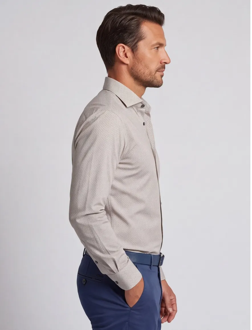 Olymp Level Five 24/Seven overhemd body fit beige