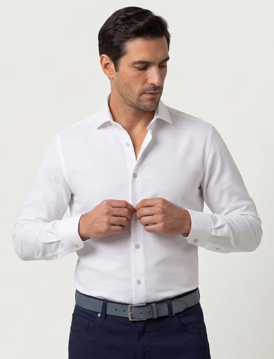 Olymp overhemden creme slim fit