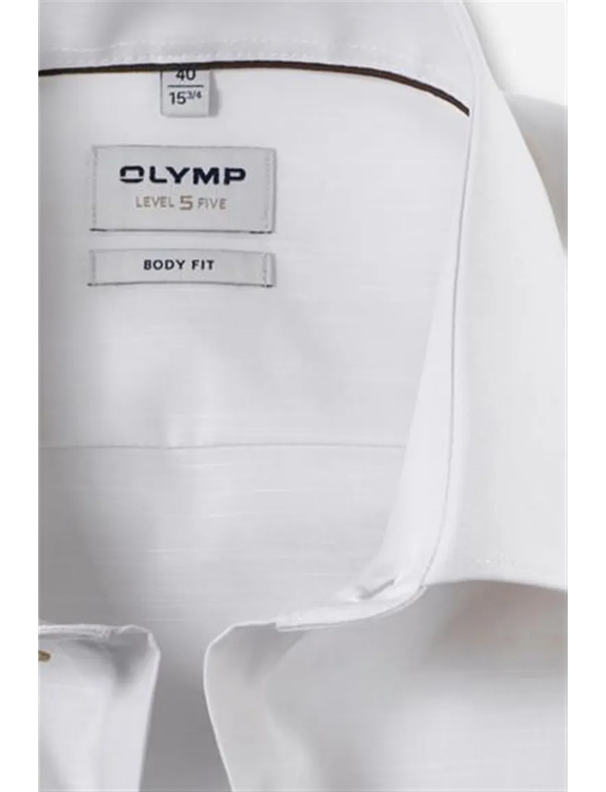 Olymp overhemden creme slim fit