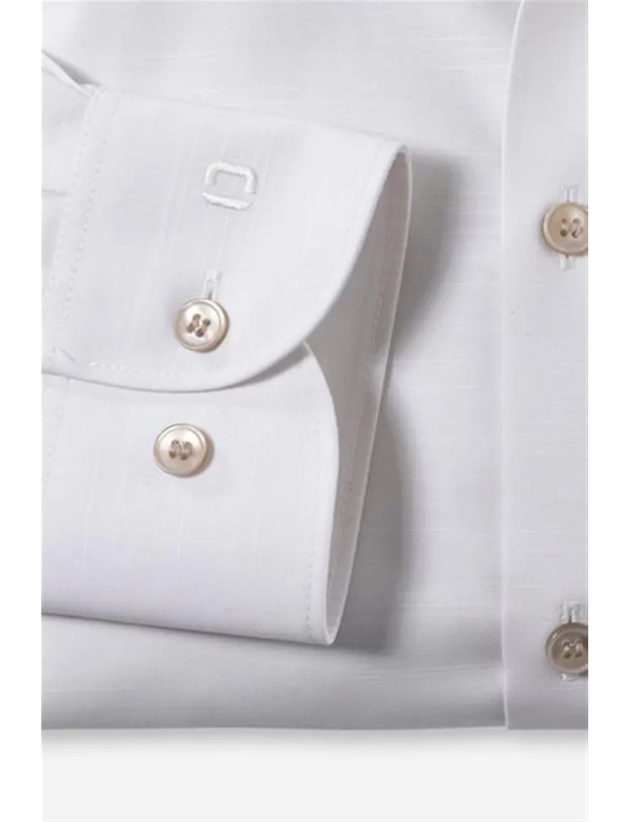 Olymp overhemden creme slim fit