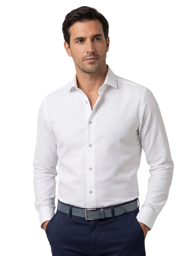 Overhemden Olymp creme slim fit