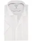katoenen overhemd korte mouw Olymp slim fit effen wit