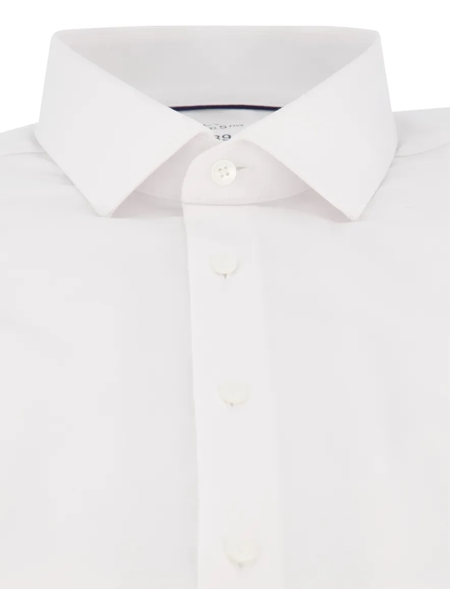 Olymp slim fit overhemd korte mouw wit effen