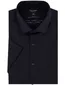 Olymp overhemd korte mouw body fit zwart semi-wide spread boord slim fit