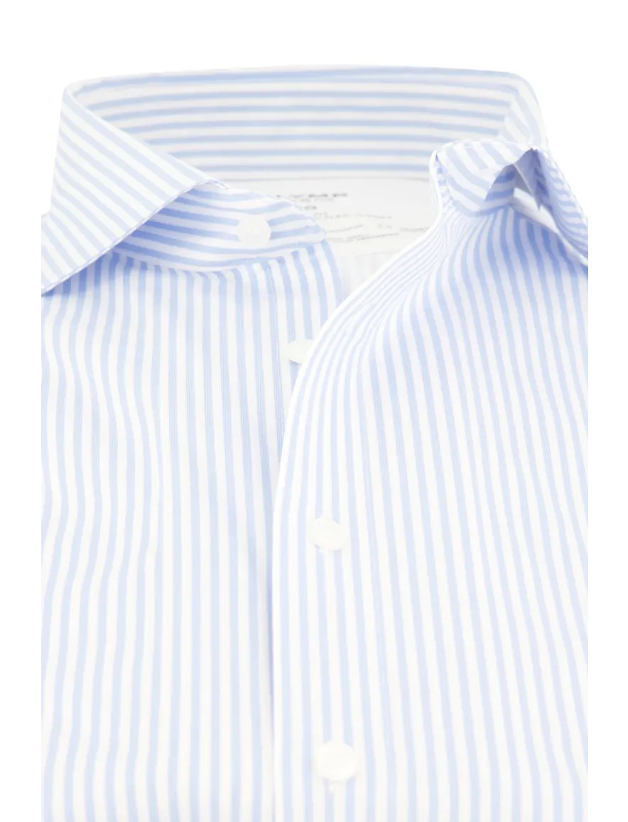 business overhemd Olymp gestreept katoen, stretch slim fit